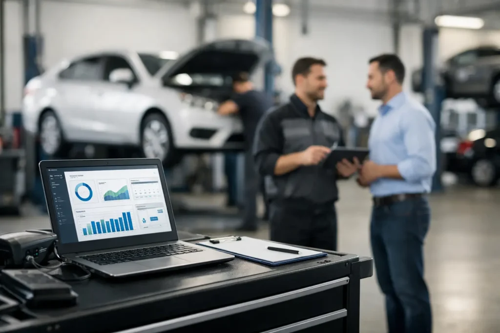 Sistema para centros de servicio automotriz