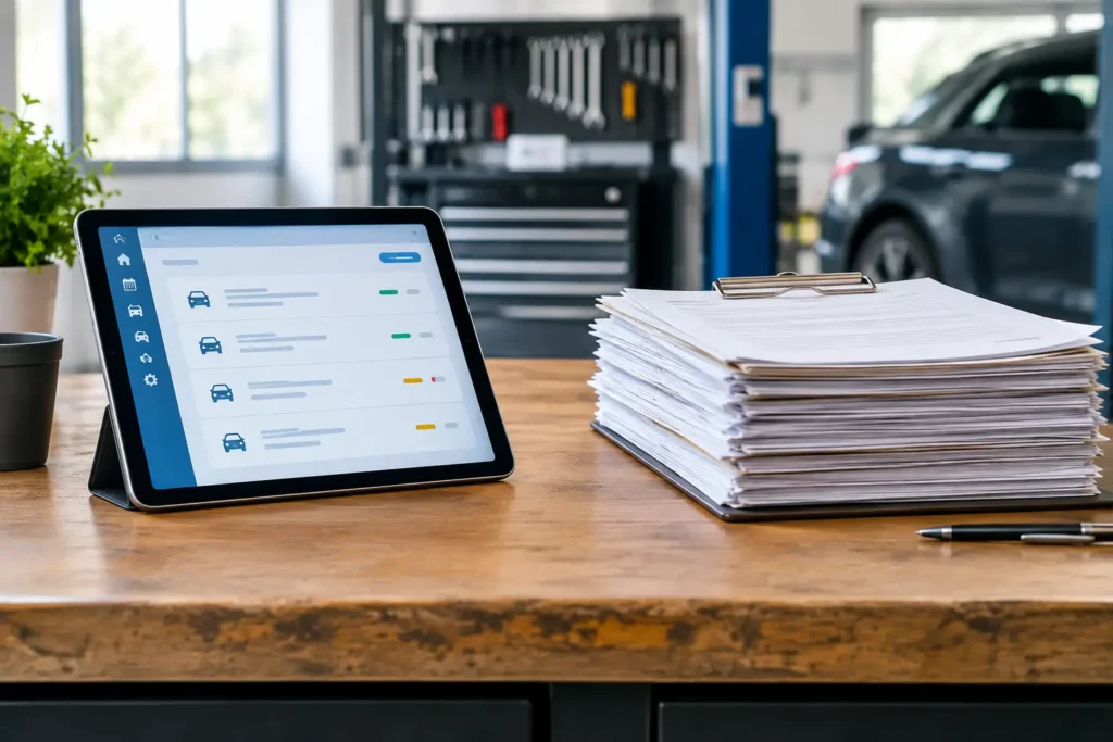 Orden digital versus orden papel en talleres